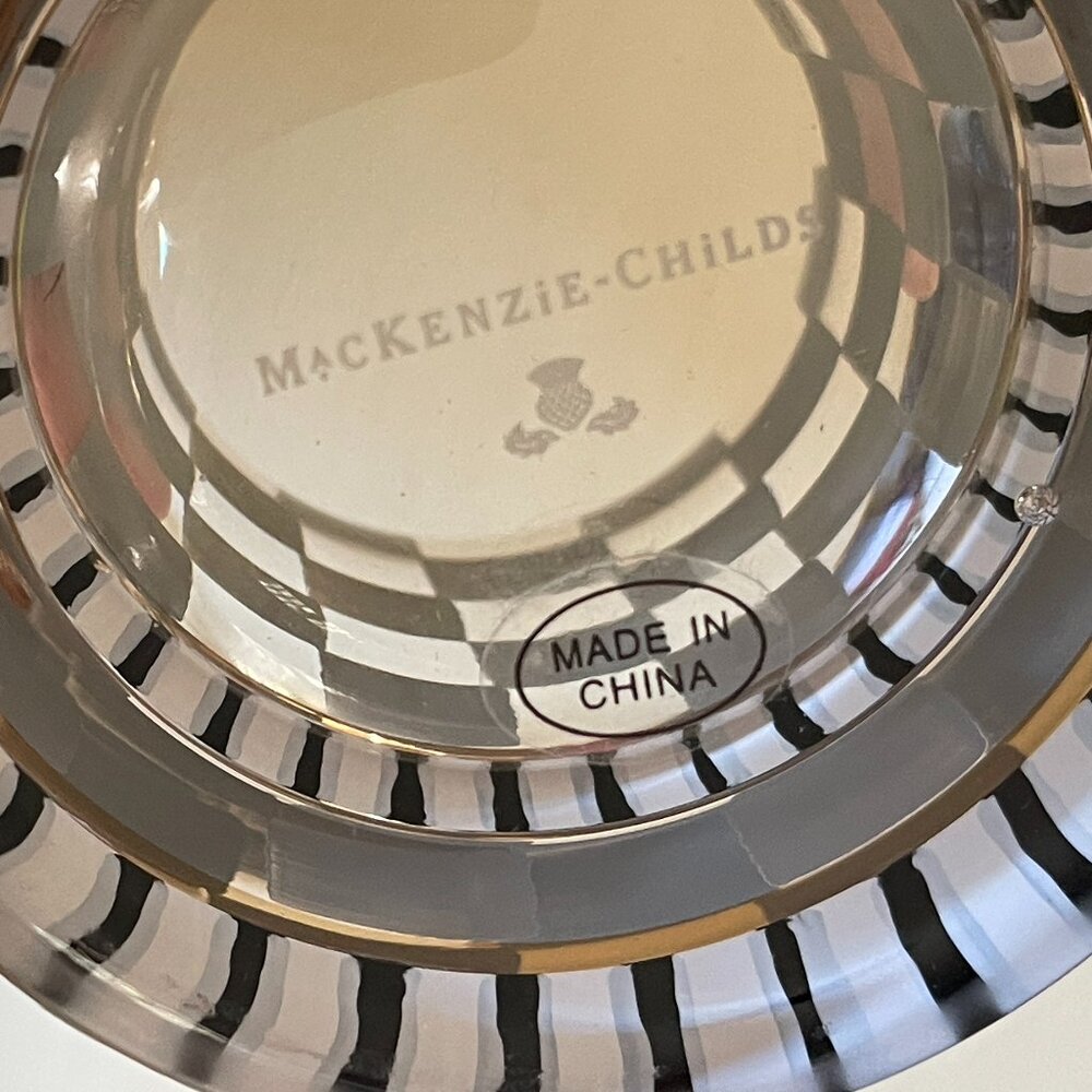 MacKenzie-Childs Carnival Sterling Tumbler Glasses (Set of 2)-NEW - Picture 7 of 12